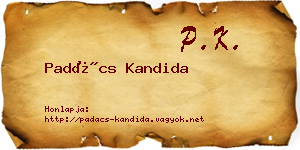 Padács Kandida névjegykártya